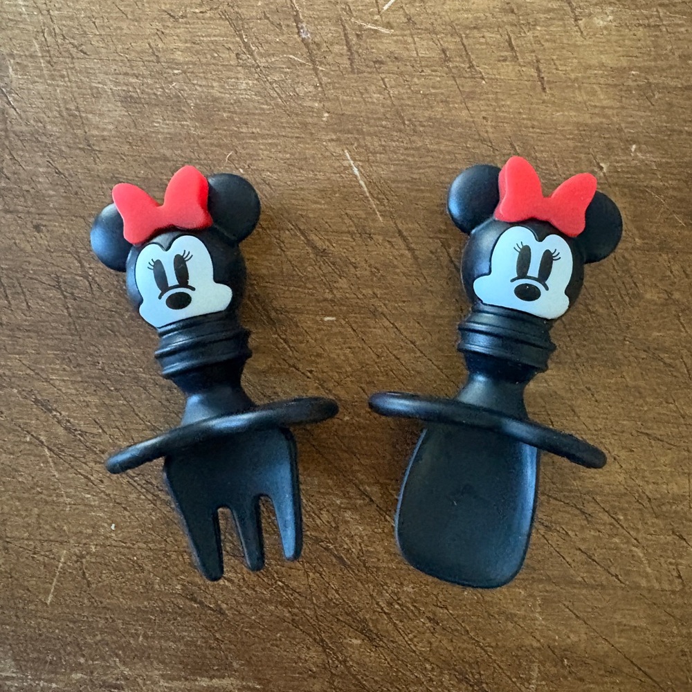 Bumkins Black and Red Minnie Mouse Utensils
